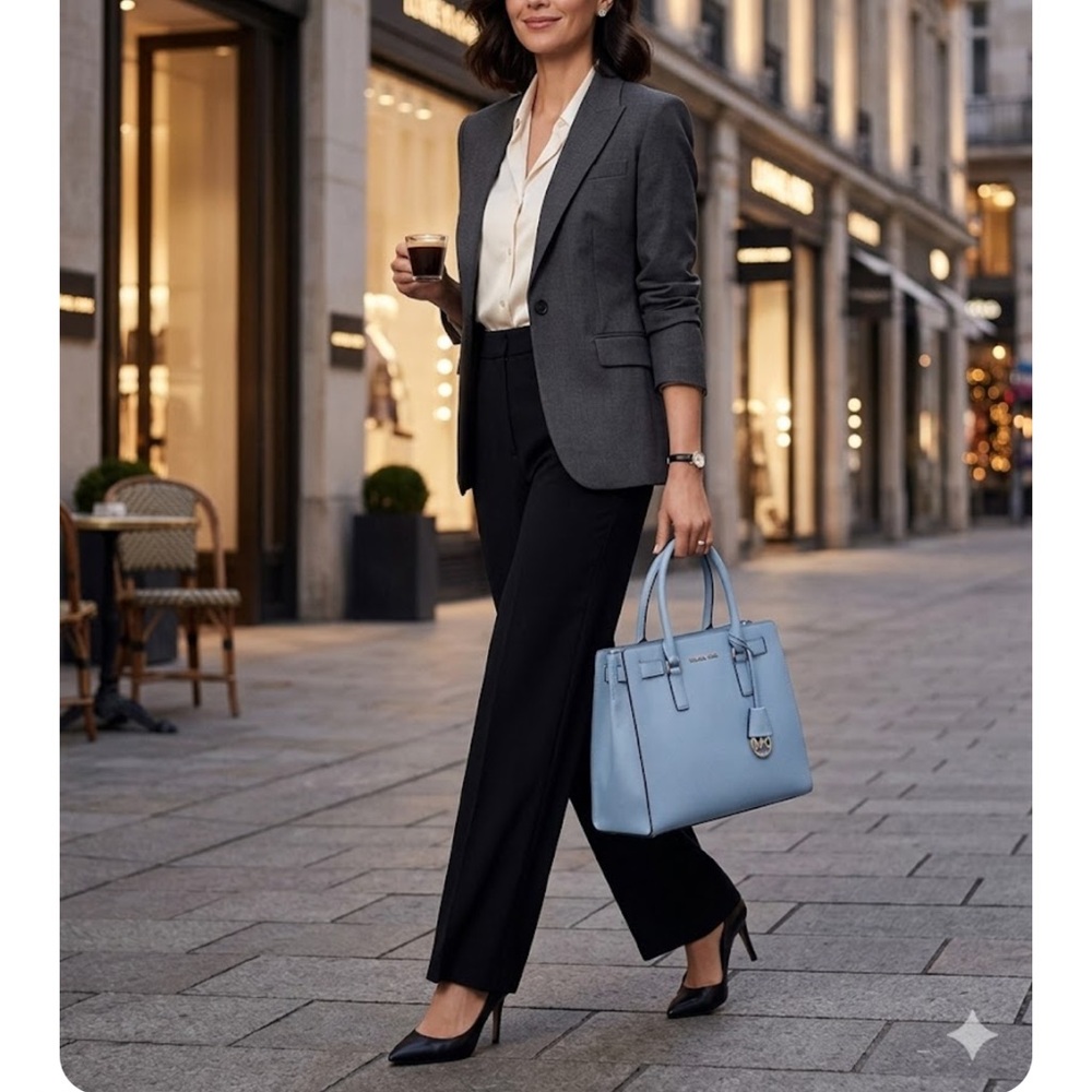 Michael Kors  Large Sky Blue Tote Leather